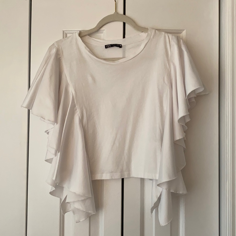 White Zara top